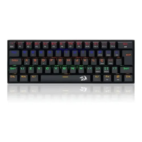 Imagem do Teclado Mecanico Redragon Lakshmi Rainbow Brown K606 Abnt2 Cor De Teclado Preto Idioma Portugues Brasil