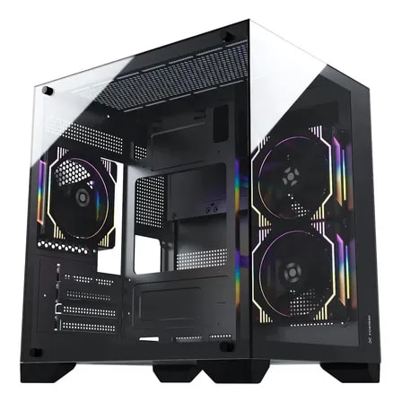 Imagem do Gabinete Gamer Fortrek Clarity Cube Preto Micro Atx Mini Itx Vidro Temperado