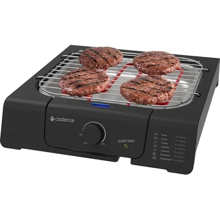 Imagem do Churrasqueira Eletrica Short Grill Grl805 Preta Cadence Cor Preto 127v