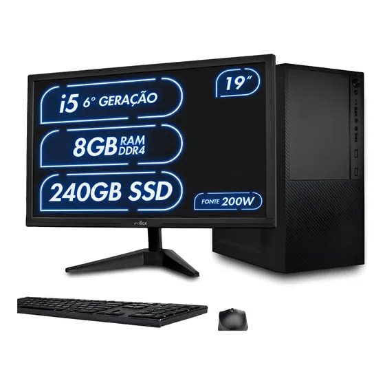 Imagem do Cpu Completo Intel Core I5 6 Monitor Kit Wifi Ssd