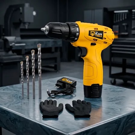 Imagem do Kit Parafusadeira Furadeira 12v Com Brocas Concreto Luva 110v 220v