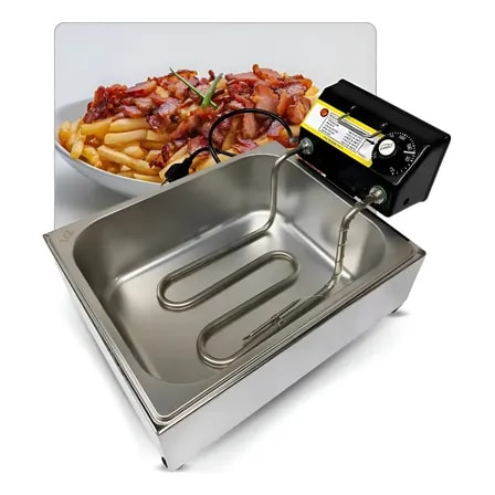 Imagem do Fritadeira Eletrica 5 Lt 1 Cuba Profissional Aco Inoxidavel