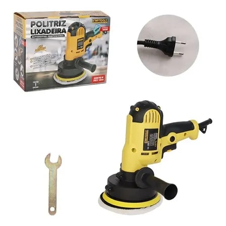 Imagem do Politriz Lixadeira 5 600w Profissional Automotiva 127v Amarelo 127v