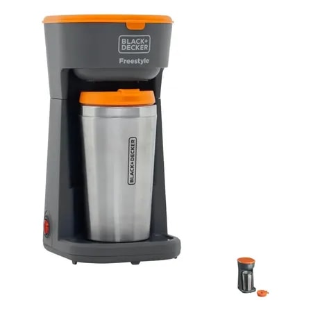 Imagem do Cafeteira Individual Copo Termico Viagem 600w Black Decker Preto Laranja 220v