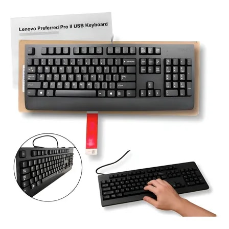 Imagem do Ori Lenovo Teclado Preferred Pro 2 Usb Abnt 2 Cor Preto Preto