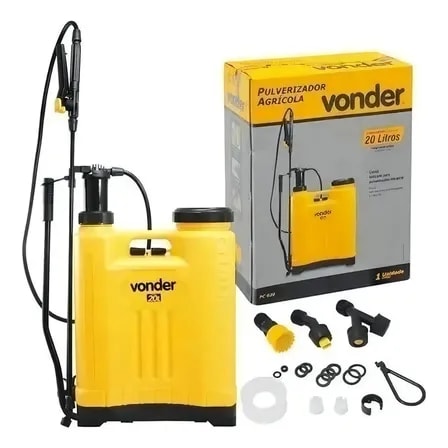 Imagem do Bomba Costal Pulverizacao Veneno Agricola Manual 20 Litros Amarelo