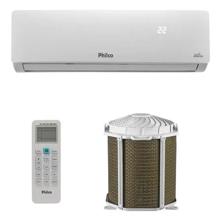 Imagem do Ar Condicionado Split Hi Wall Eco Inverter Pac9fc Philco 9 000 Btus Frio R 32 Branco 220v
