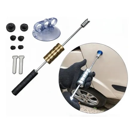 Imagem do Kit Repuxadeira Dinamica Martelinho Ouro Clz Pino Rebatedor 8 Ventosas