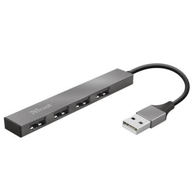 Imagem do Hub Trust Halyx 4 Portas Usb 2 0 Ultra Compacto Conexao Usb De Aluminio 23786