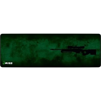 Imagem do Mousepad Gamer Rise Mode Speed Sniper Estendido 900x300mm Verde Borda Costurada Rg Mp 06 Snp