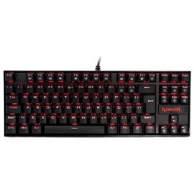 Imagem do Teclado Mecanico Gamer Redragon Kumara Anti Ghosting Led Vermelho Switch Outemu Brown Abnt2 Preto K552 2 Pt Brown