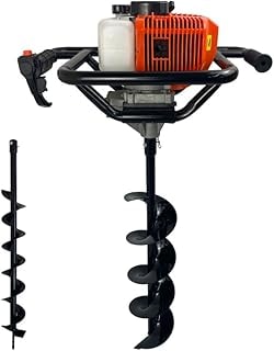 Imagem do Perfurador De Solo A Gasolina 52cc 2 5hp Com Brocas 80x10cm 80x15cm Carbon Fak