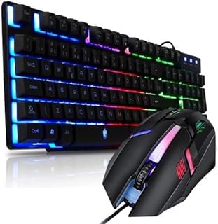 Imagem do Mageon Kit Teclado Semi Mecanico Mouse Gamer Led 7 Cores Cor Do Mouse Preto Cor Do Teclado Preto