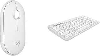 Imagem do Kit Mouse Sem Fio Logitech Pebble 2 M350s Branco Teclado Sem Fio Logitech Pebble Keys 2 K380s Branco