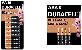 Imagem do Duracell Pilha Alcalina Aa Pequena Duracell Com 16 Unidades Pilha Alcalina Aaa Palito Duracell Com 8 Unidades
