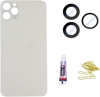 Imagem do Tampa Traseira Para Iphone 11 Pro Max Branca Cola 3ml Lente