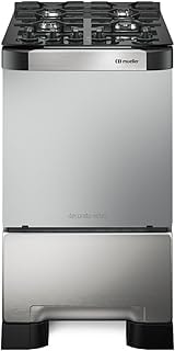 Imagem do Fogao 4 Bocas Mueller Decorato Vetro Inox Bivolt Com Mesa De Vidro