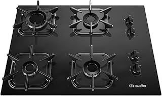 Imagem do Cooktop 4 Bocas Mueller A Gas Glp Ultra Chama Preto Bivolt