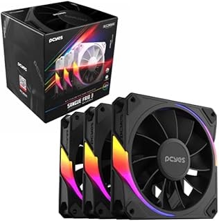 Imagem do Kit Cooler Fan Pcyes Sangue Frio 3 Argb Black Vulcan 120mm