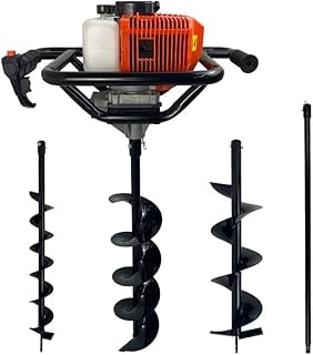 Imagem do Perfurador De Solo A Gasolina 2 5hp 52cc Com 3 Brocas Extensao 1m Carbon Fak