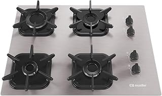 Imagem do Cooktop Mueller 4 Bocas De Aluminio Com Queimador Ultra Chama Mcg4bk