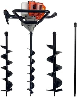 Imagem do Perfurador De Solo A Gasolina 2 5hp 52cc Com 3 Brocas Extensao 1m Carbon Fak
