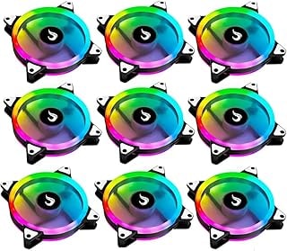 Imagem do Kit 9 Fan Ventoinha Cooler Rise Mode Argb Energy C Controle