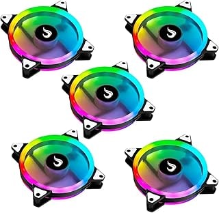 Imagem do Kit 5 Fan Ventoinha Cooler Rise Mode Argb Energy C Controle