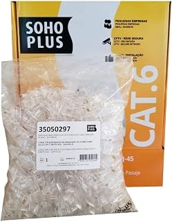 Imagem do Furukawa Kit 25 Conectores Rj45 Cat6 Soho Plus Macho Original