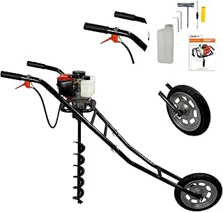 Imagem do Perfurador De Solo A Gasolina 2t 52cc 2 5hp Com Carrinho E Broca 80x10cm Fak520pr Carbon Fak