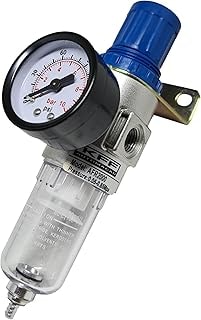 Imagem do Filtro Regulador De Pressao Ar Comprimido Para Compressor Com Manometro 1 4 Bsp